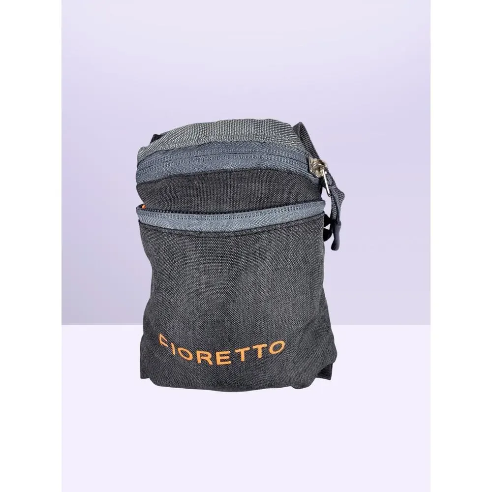 FIORETTO Black/Orange Hydration Backpack Hiking Adjustable Straps Zip 2 Pkt